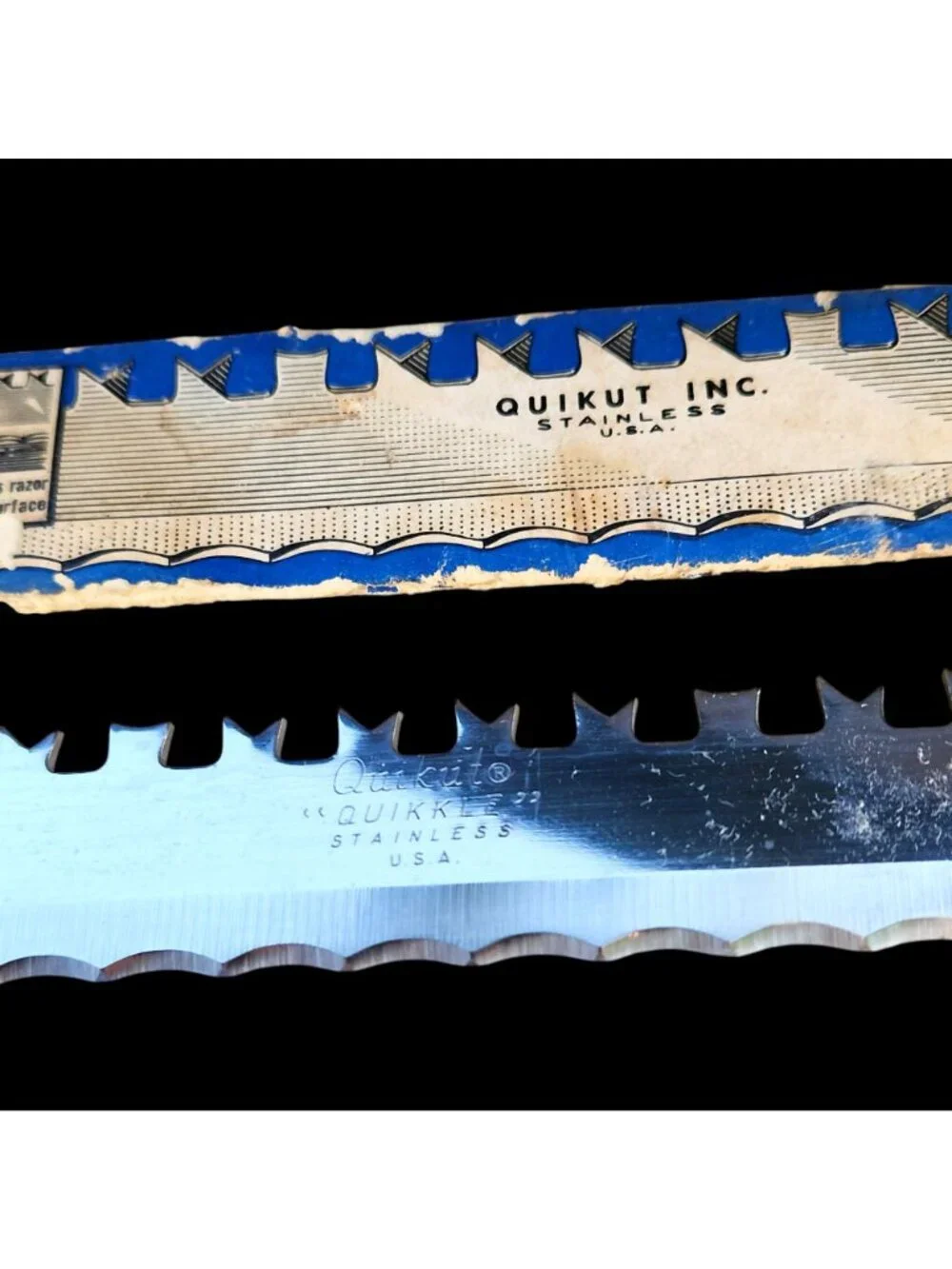 Vintage Quikut Quikkle Multi-Use Knife Frozen Food/Bread/Meat Stainless Steel 16